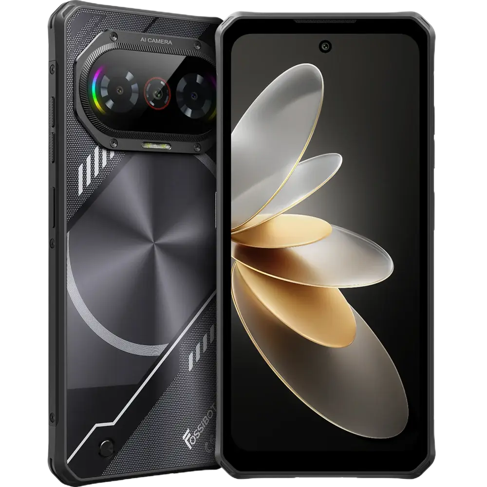 Telefon rezistent Fossibot F114, 4G, Dual SIM, 6.75  , 128GB, NFC, GPS, Dynamic RGB Light, GPS, Android 15
