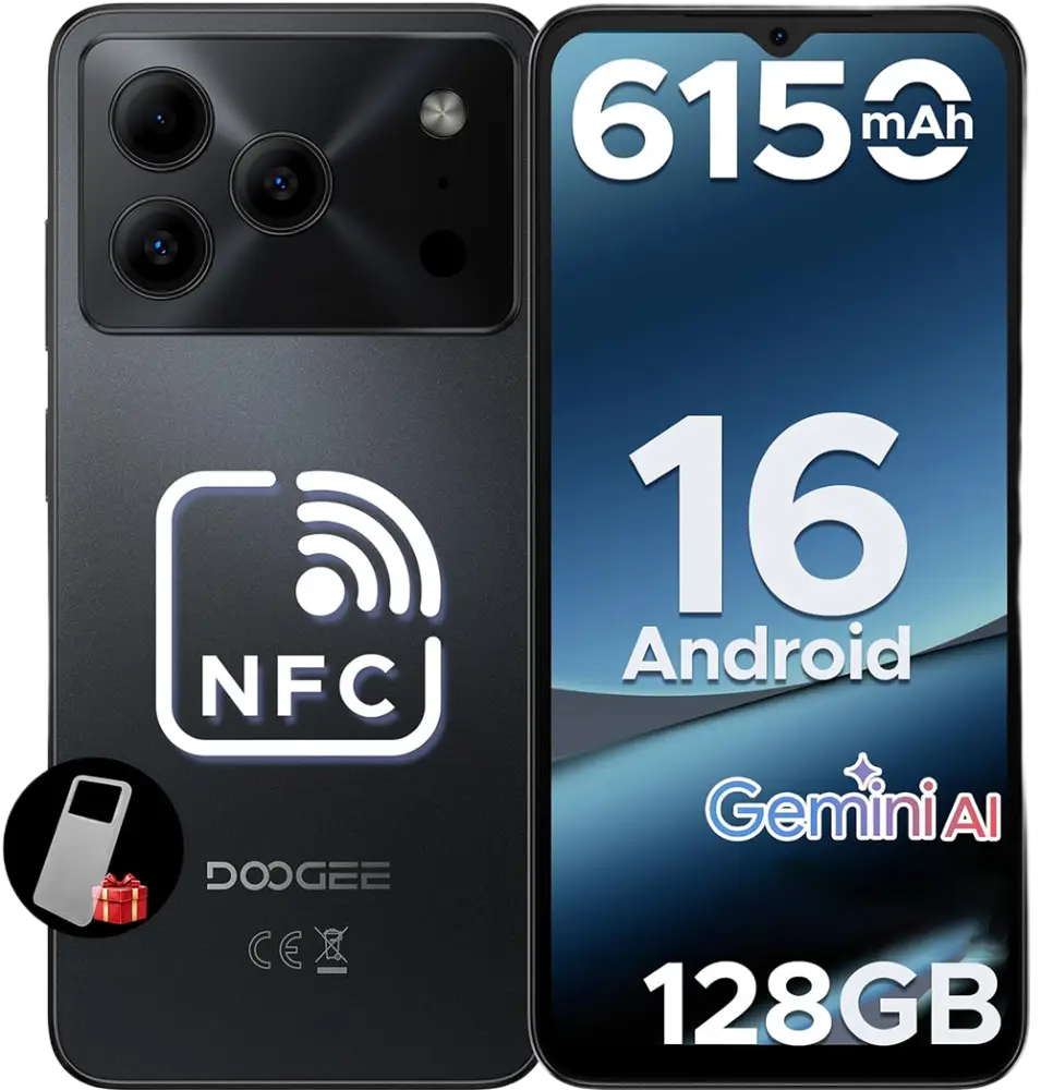 Telefon Doogee Note 56 Pro 4G Octa-Core 6.56-inch IPS 90Hz 4GB RAM 128GB NFC 6150mAh Android 16 Black