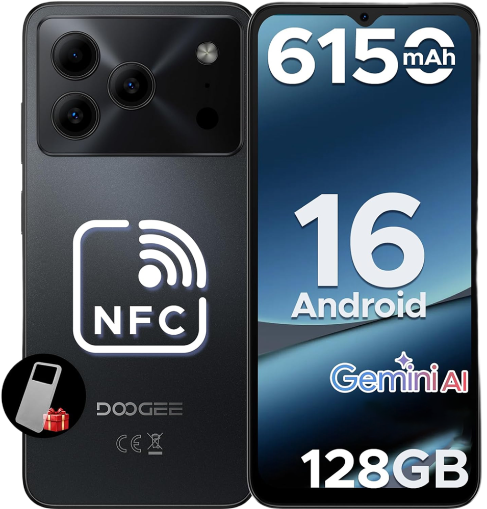 Telefon Doogee Note 56 Pro 4G Octa-Core 6.56-inch IPS 90Hz 4GB RAM 128GB NFC 6150mAh Android 16 Black