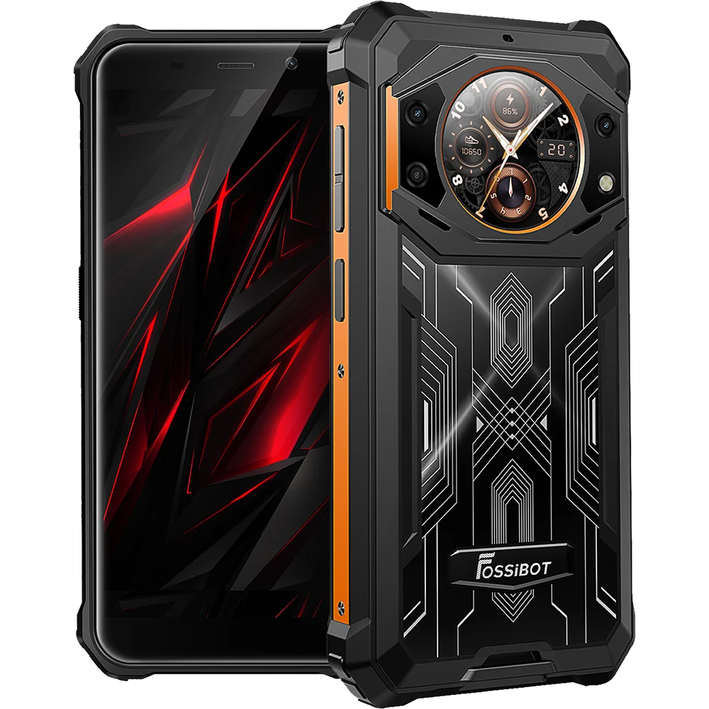 Telefon rugged Fossibot F101 Pro, 4G, 5.45-inch, Helio P60, 8GB RAM + 128GB, NFC, 10600mAh, Android 13, Orange