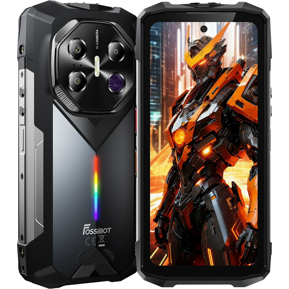 Telefon rugged Fossibot F113, 5G, 6.78   120Hz, Dimensity 7050, 12GB RAM, 256GB, NFC, RGB Light, Camera Night Vision, 20000mAh, Android 15