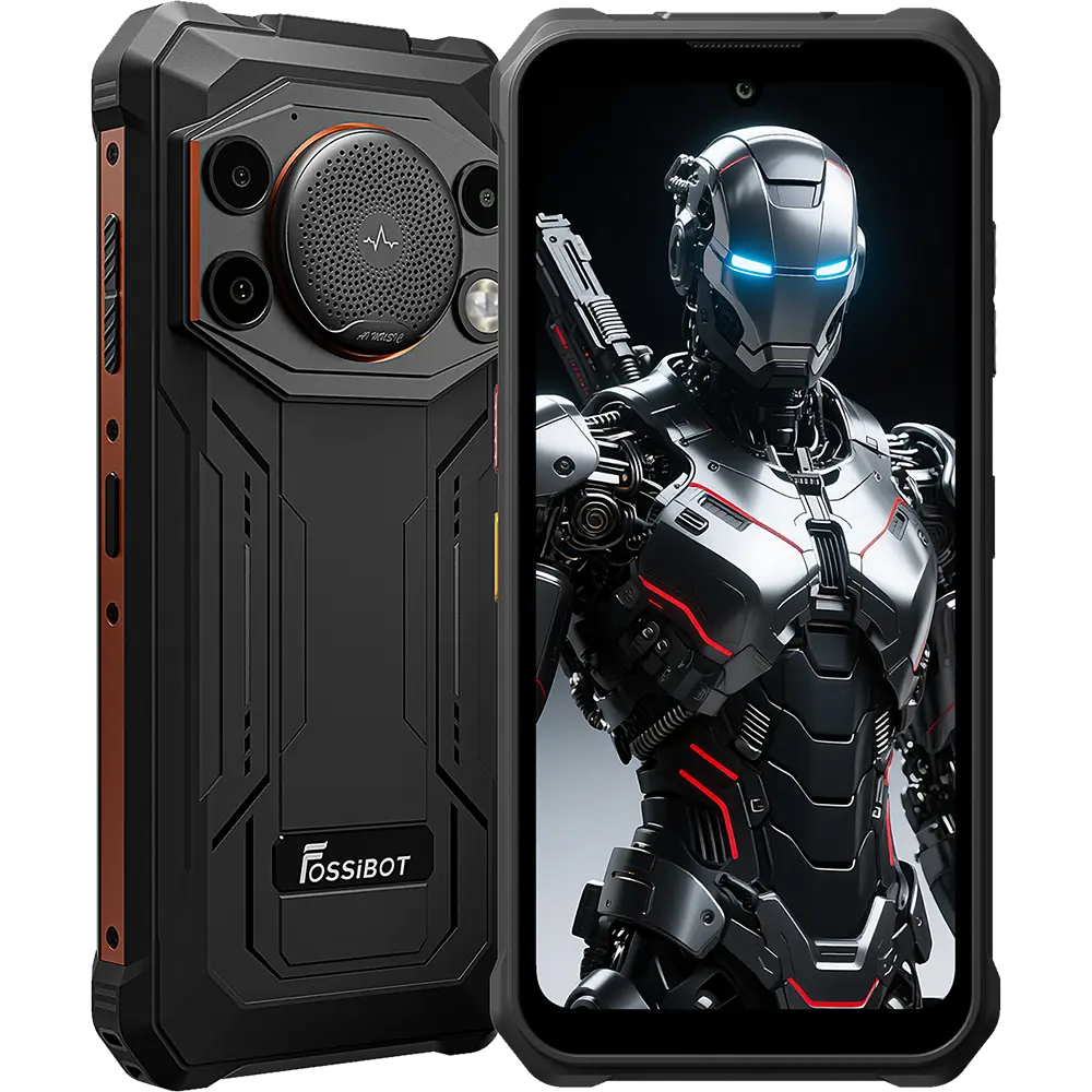 Telefon rugged Fossibot F110 Pro, 5G, 6.75-inch, Dimensity 6300, 8GB RAM + 128GB, NFC, Difuzor Puternic 128dB, Android 15, Orange