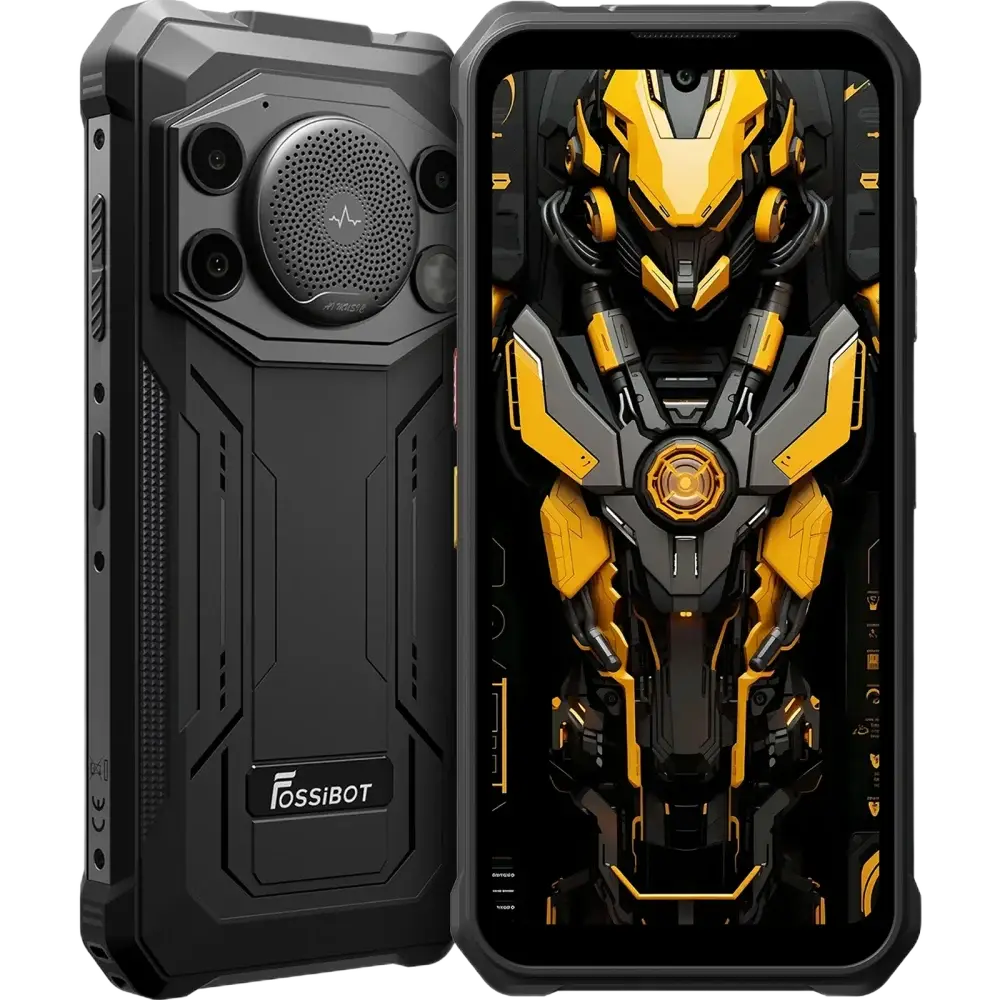 Telefon rugged Fossibot F110L, 4G, 6.75-inch, T615 Tiger, 4GB RAM + 128GB, NFC, Difuzor Puternic 128dB, Android 15, Black