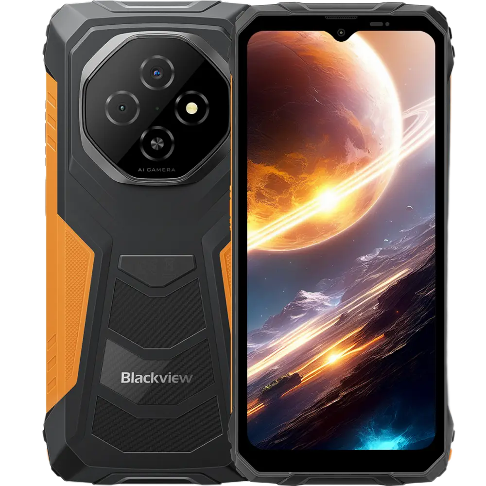 Telefon Blackview FORT 1, 4G, Dual SIM, 6.56   90Hz, 4GB RAM, 128GB, NFC, 10000mAh, Android 15, Orange