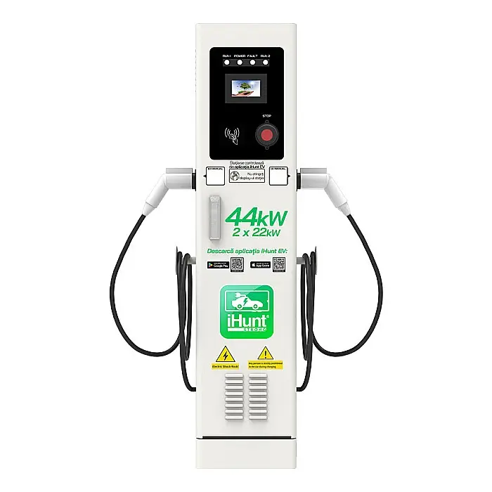 Statie de incarcare cu monetizare iHunt EV 44 kW 2 x Type 2 - Integrare iHuntEV