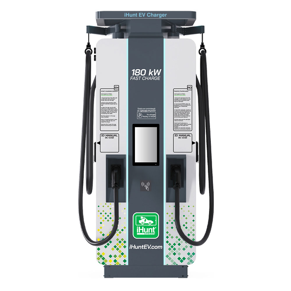 Statie de incarcare ultra rapida cu monetizare iHunt EV DC 180KW V4 2x CCS 2 - Integrare iHuntEV
