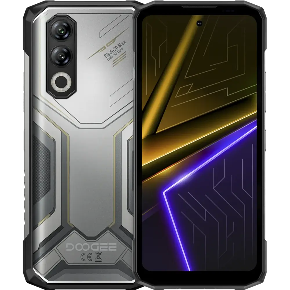 Telefon rugged Doogee Blade20 Max, 4G, 6.6-inch 120Hz, Helio G100, 12GB RAM, 1TB, NFC, 11800mAh, Android 15, Silver