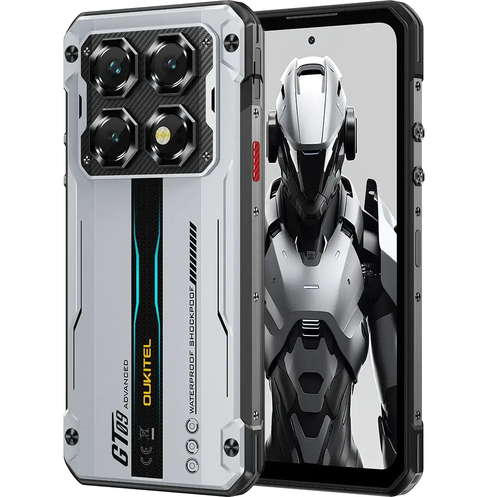 Telefon rugged Oukitel WP60, 5G, 7.2   IPS 120Hz, Dimensity 7025, 8GB RAM, 256GB, NFC, Android 15, Silver