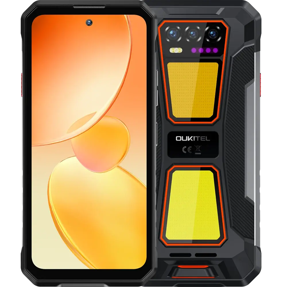 Telefon rugged Oukitel WP58 Pro, 5G, 6.7-inch 120Hz, T8200, 8GB RAM, 256GB, NFC, Android 15, Orange