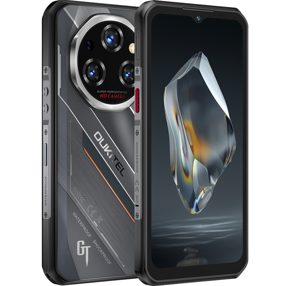 Telefon rugged Oukitel WP62, 5G, 6.6   IPS 120Hz, Dimensity 7025, 12GB RAM, 512GB, NFC, 11000mAh, Android 15, Black