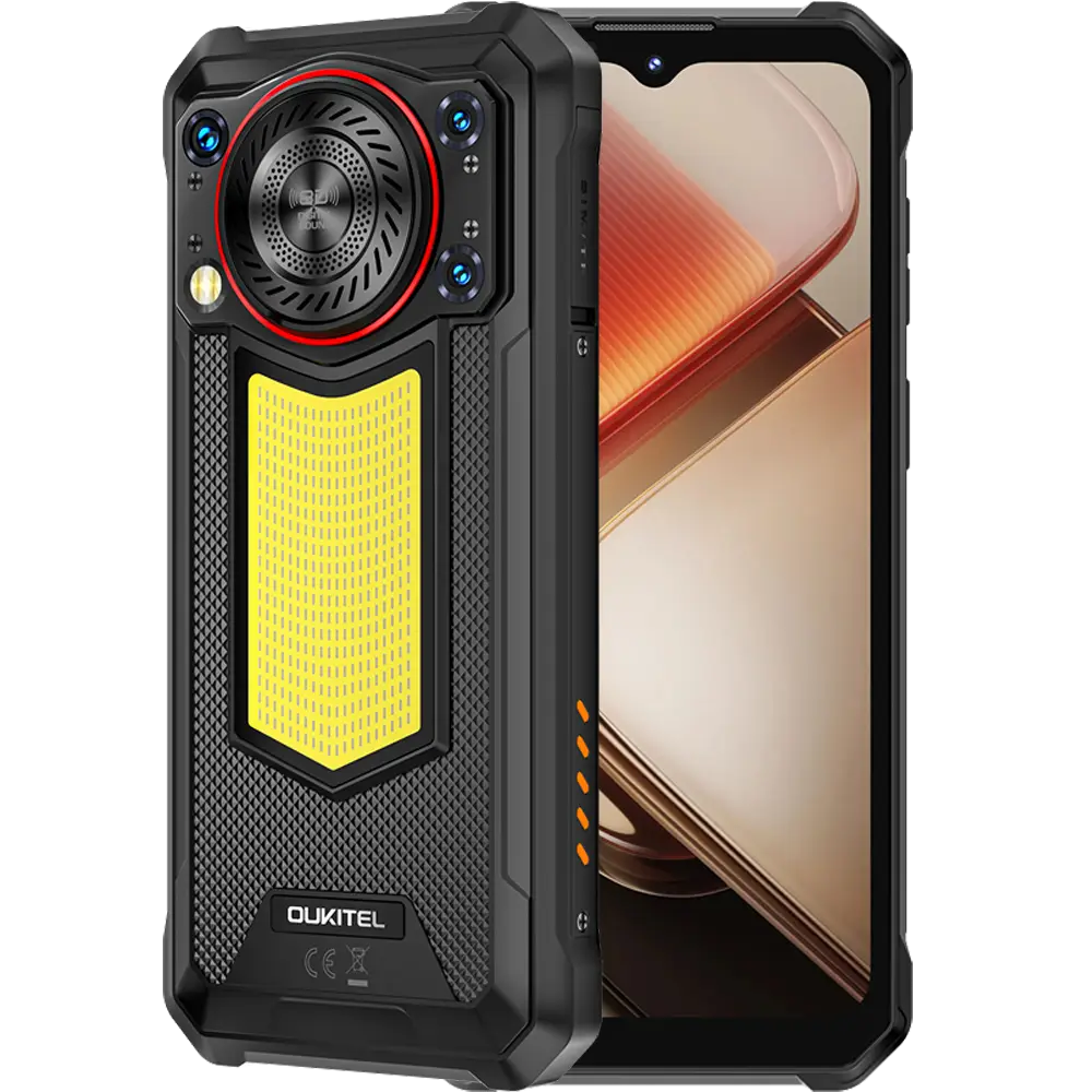 Telefon rugged Oukitel WP53, 4G, 6.52-inch HD+, 8GB RAM, 128GB, 11000mAh, NFC, Android 15, Black
