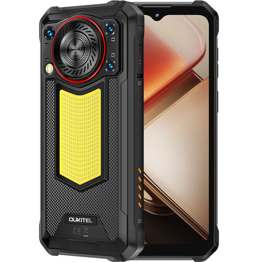 Telefon rugged Oukitel WP53, 4G, 6.52-inch HD+, 8GB RAM, 128GB, 11000mAh, NFC, Android 15, Black
