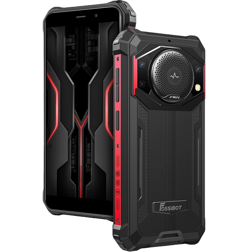 Telefon rugged Fossibot F101P, 4G, 5.45-inch, Helio P22, 4GB RAM, 64GB, 10600mAh, Android 13, Red