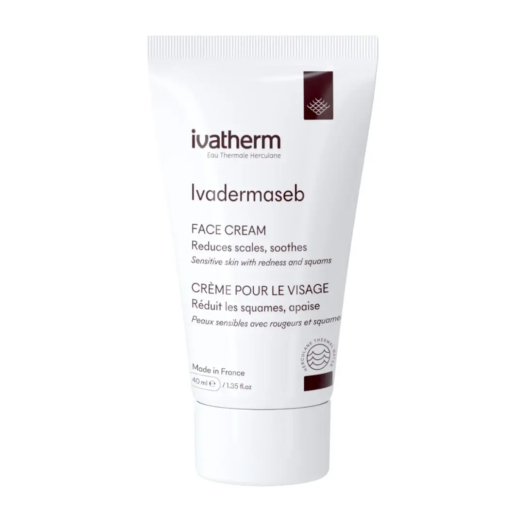 Crema pentru piele sensibila, antiroseata si scuame, Ivadermaseb, 40ml, Ivatherm