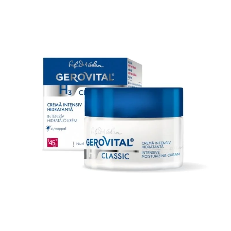 Crema de zi intens hidratanta H3 Classic, 50ml, Gerovital