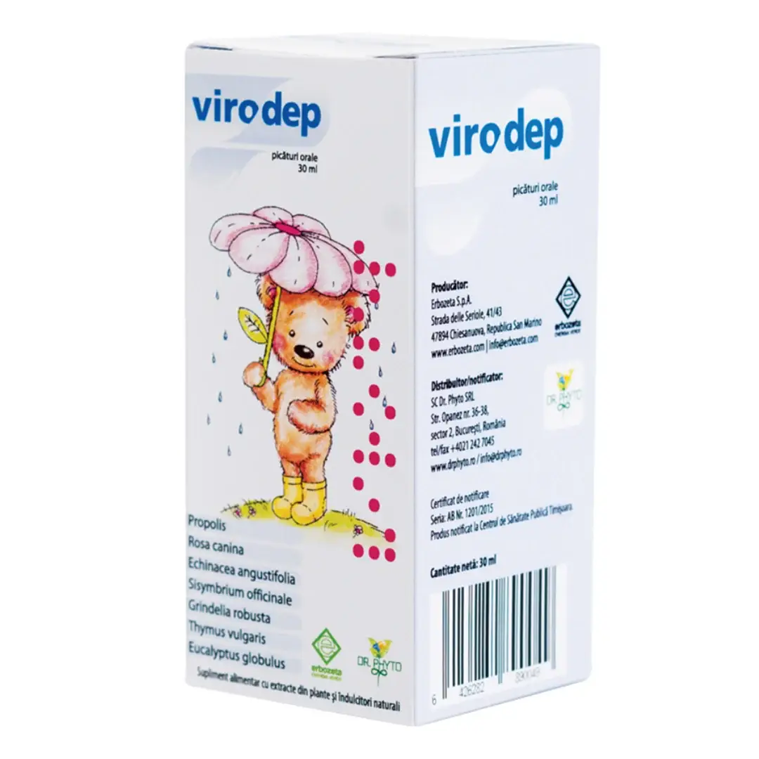 Picaturi orale pentru copii Virodep, 30 ml, Dr. Phyto