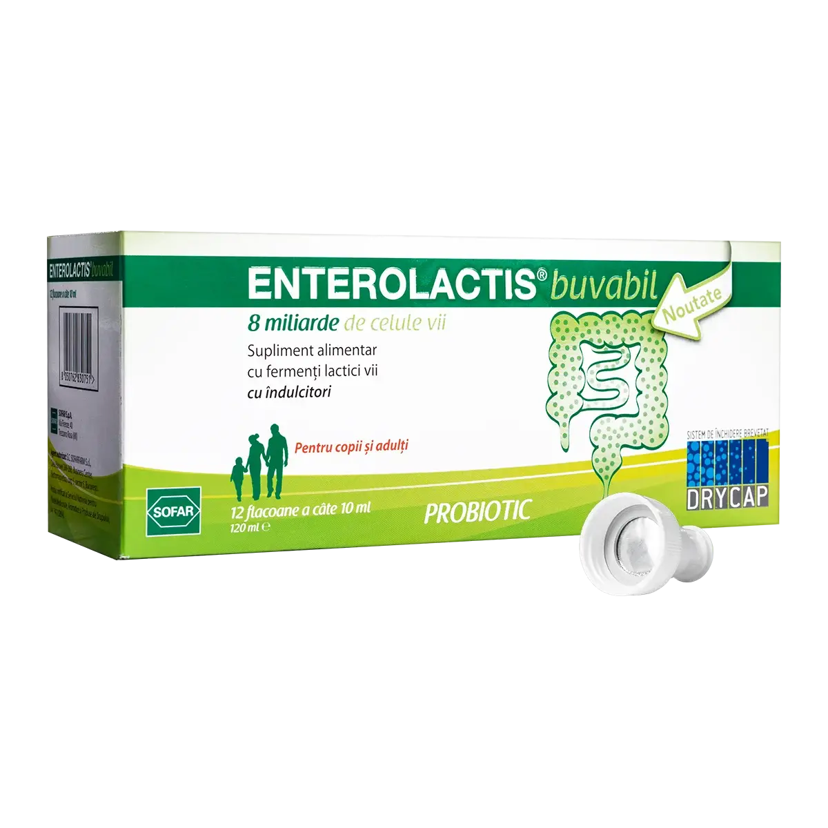 Sofar Enterolactis buvabil, 12 flacoane