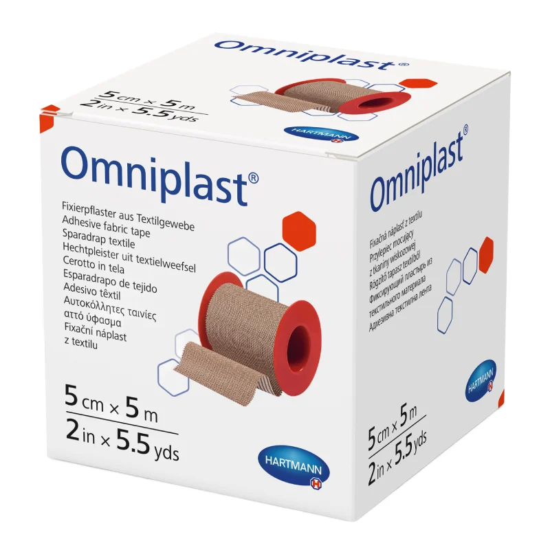 Plasture textil Omniplast, 5 cm*5 m, 1 rola, Hartmann