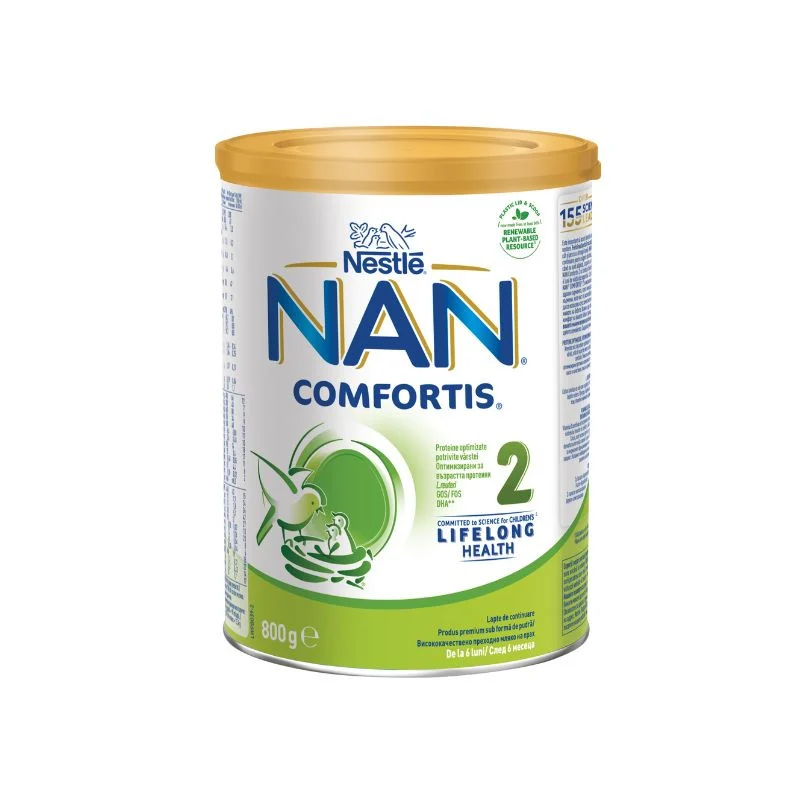 Formula de lapte de continuare Nan 2 Comfortis, +6 luni, 800 g, Nestle