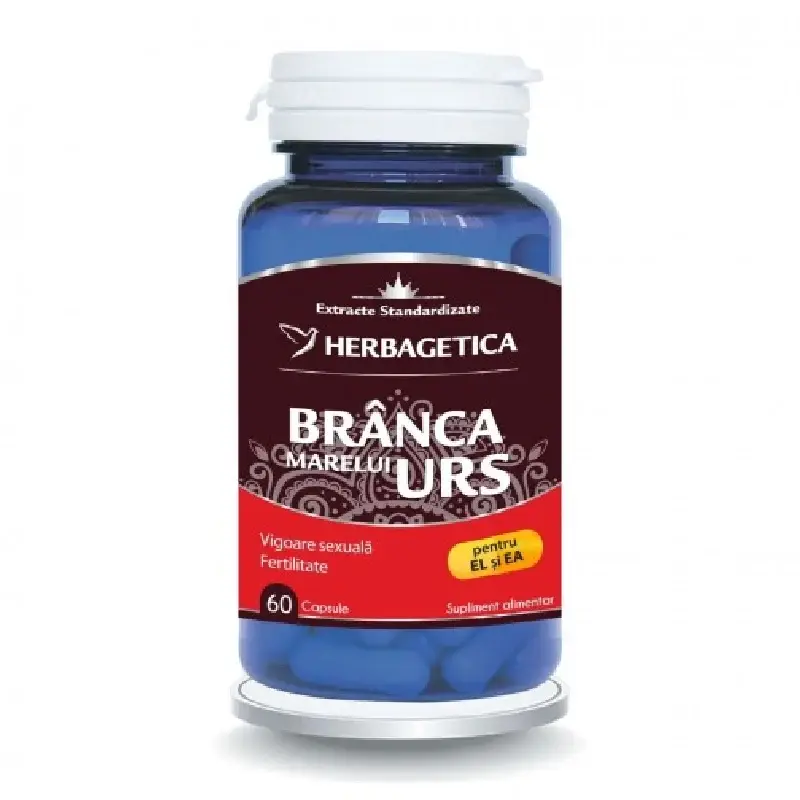 Branca Marelui Urs, 60 capsule, Herbagetica