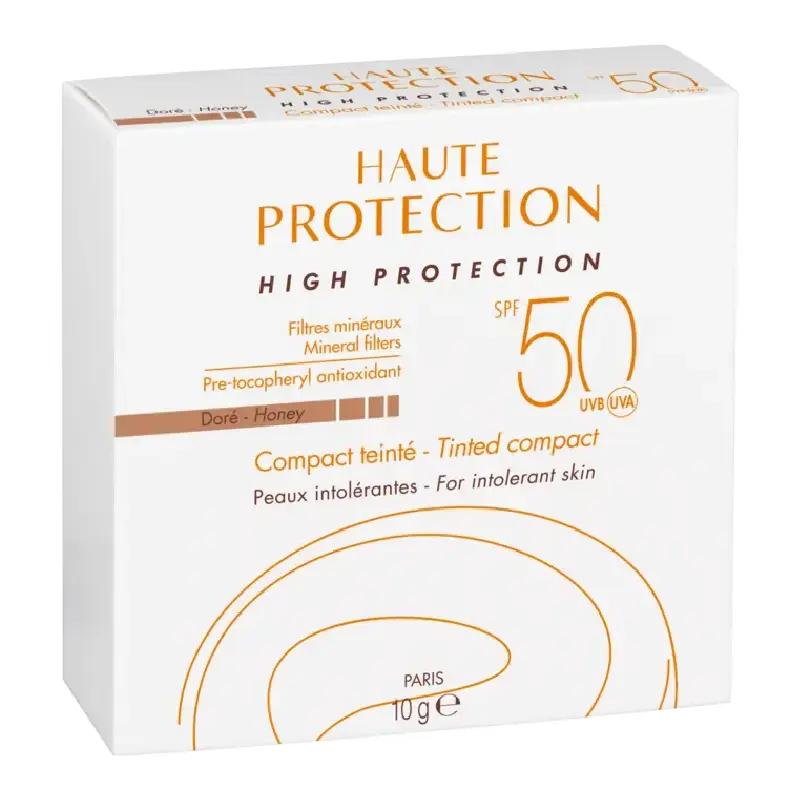 Crema compacta nuantatoare fotoprotectie  SPF50, nuanta Dore Honey, 10 g, Avene