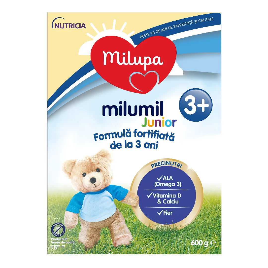 Formula de lapte Milumil Junior, +3 ani, 600 g, Milupa
