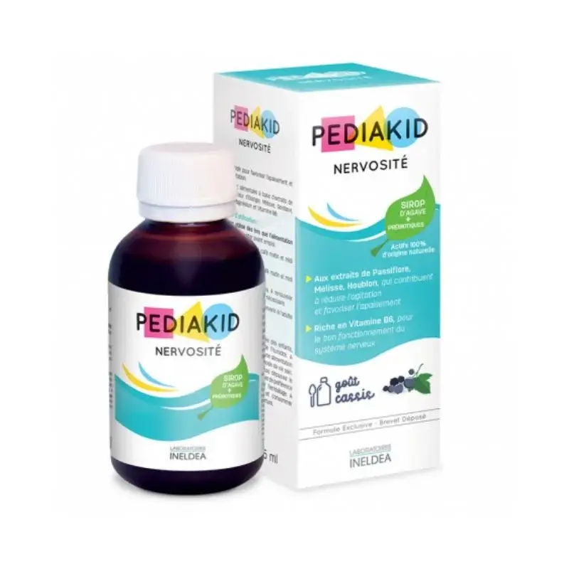 Sirop cu gust de coacaze negre pentru nervozitatea copiilor Nervosite, 125 ml, Pediakid