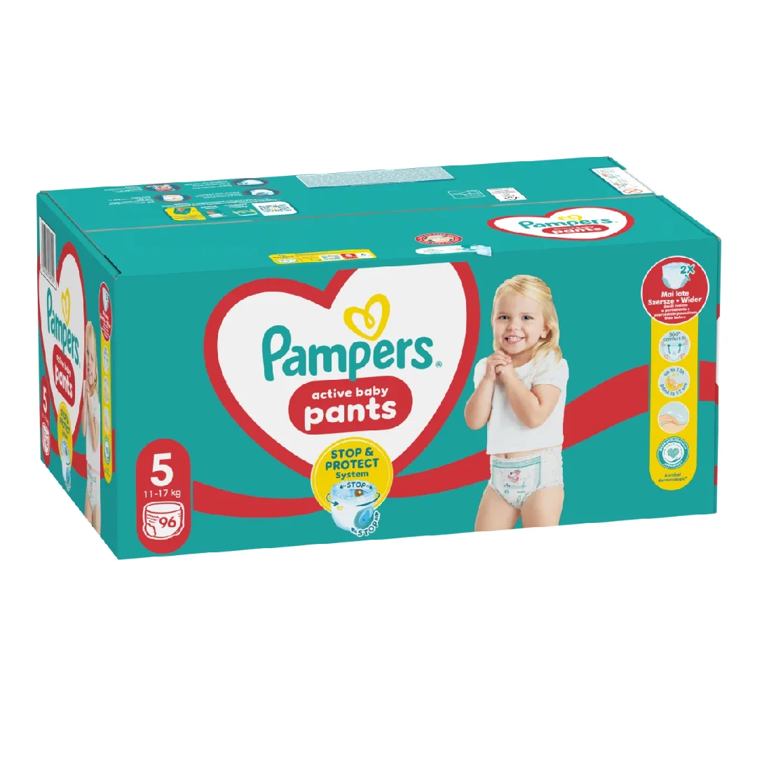 Scutece chilotel Active Baby Pants Nr.5, 11-17 kg, 96 bucati, Pampers