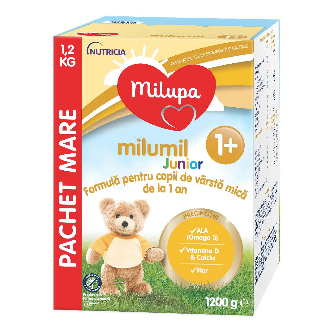 Formula de lapte Milumil Junior, 1 an+, 1200 g, Milupa