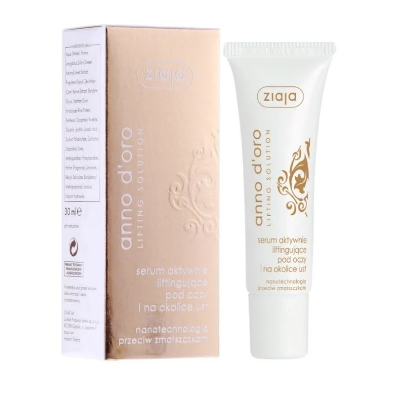 ZIAJA Lifting Solution-Serum ochi si buze cu migdale dulci 40+, 15 ml