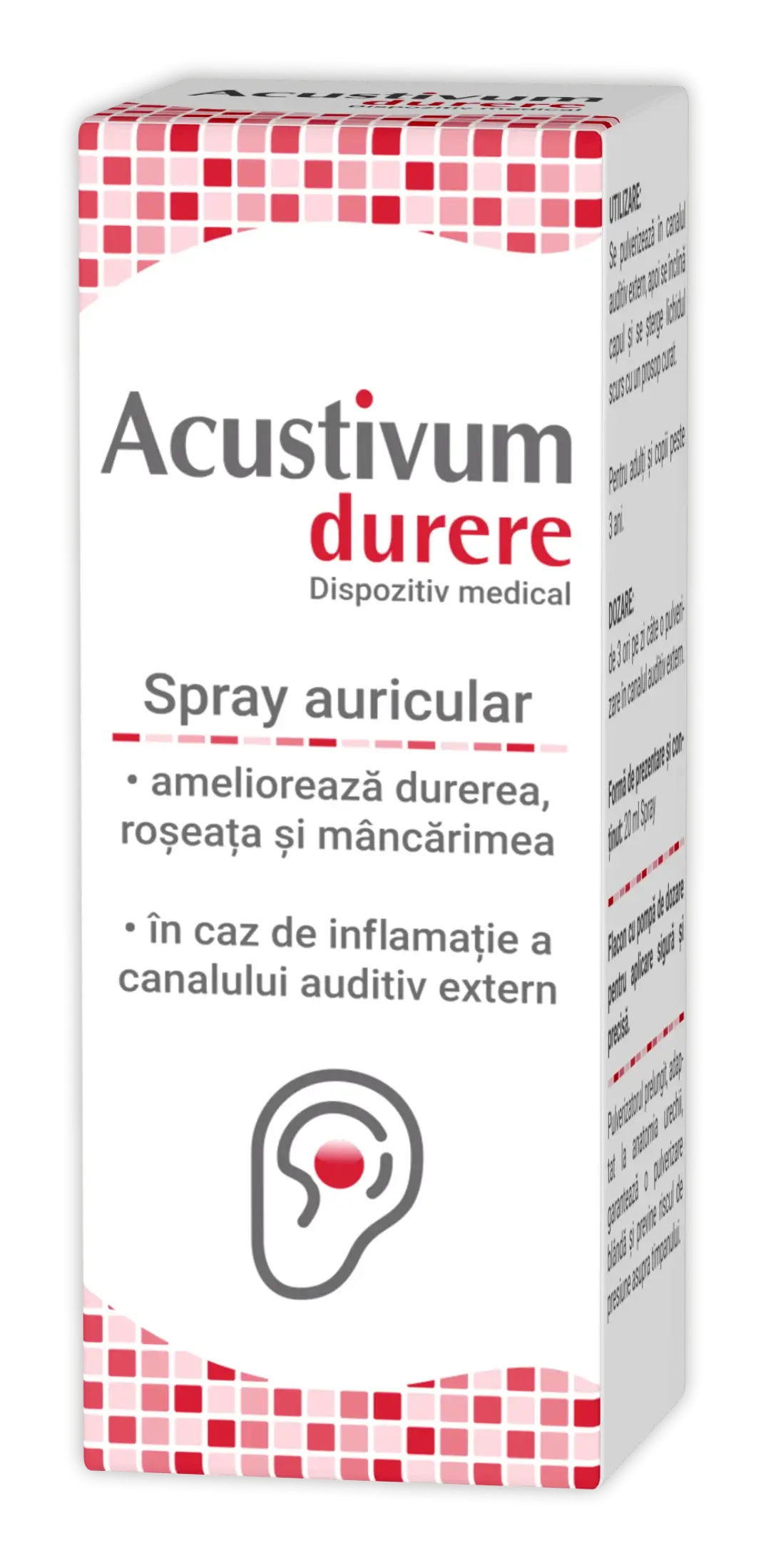 Spray auricular Acustivum durere, 20 ml, Zdrovit