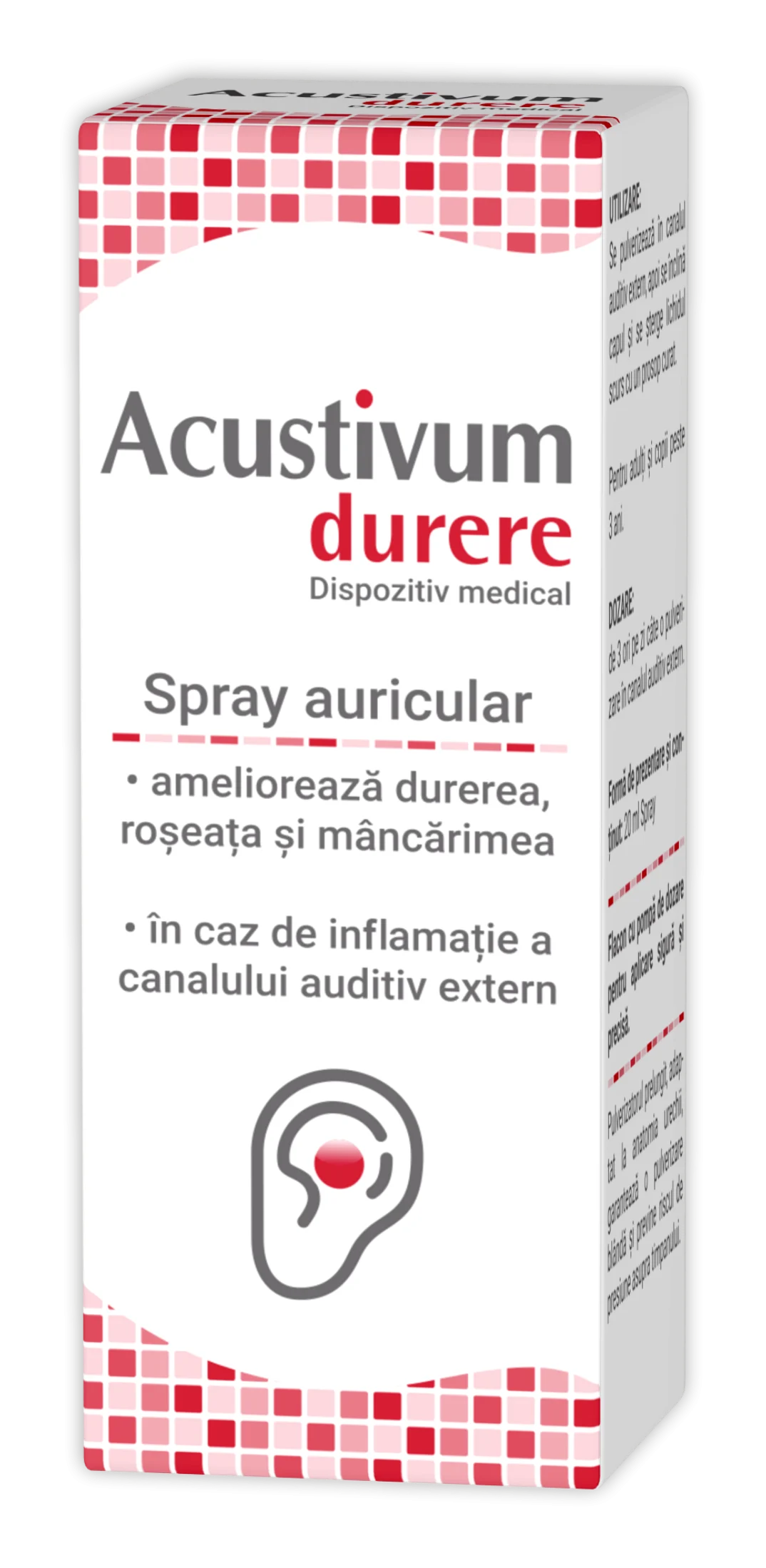 Spray auricular Acustivum durere, 20 ml, Zdrovit