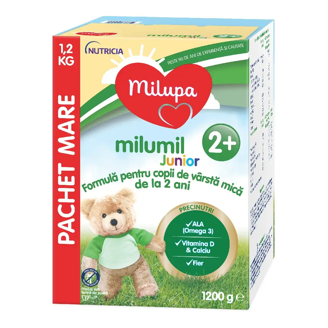Formula de lapte Milumil Junior, +2 ani, 1200 g, Milupa