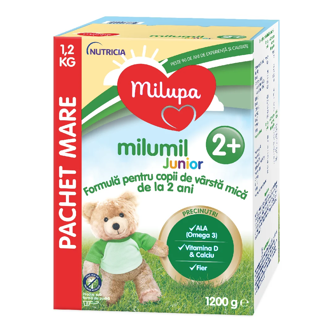 Formula de lapte Milumil Junior, +2 ani, 1200 g, Milupa