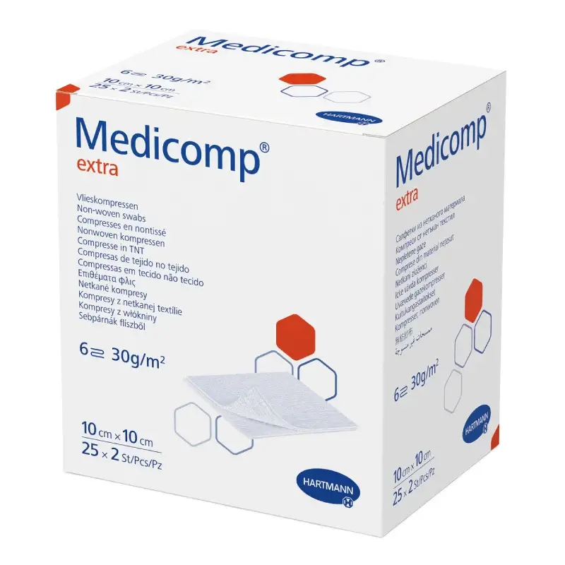 Comprese sterile Medicomp Extra, 10*10 cm, 25 bucati, HartMann
