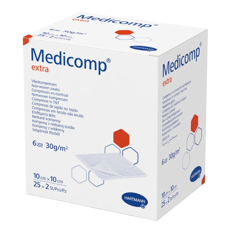 Comprese sterile Medicomp Extra, 10*10 cm, 25 bucati, HartMann