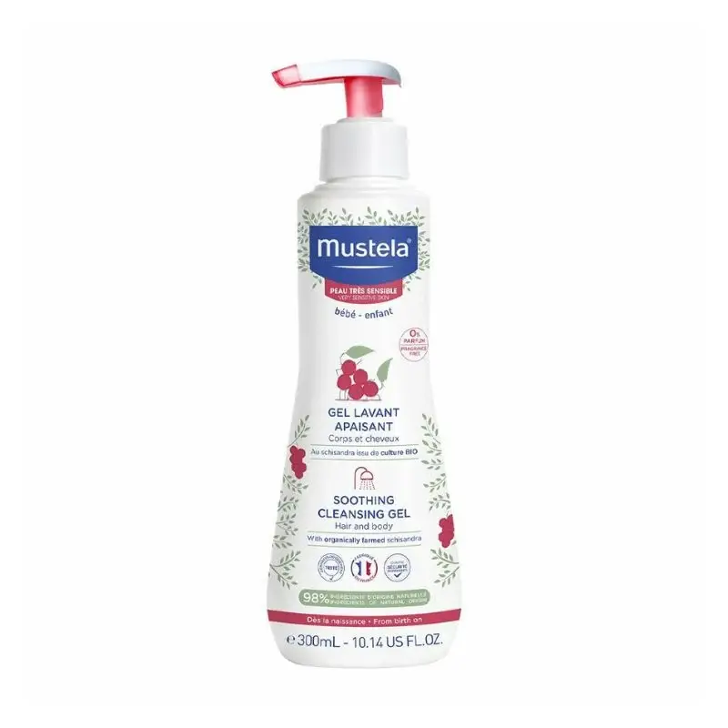 Gel curatare calmant pentru piele sensibila, 300ml, Mustela