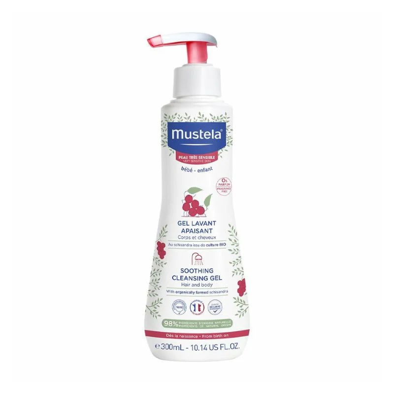 Gel curatare calmant pentru piele sensibila, 300ml, Mustela