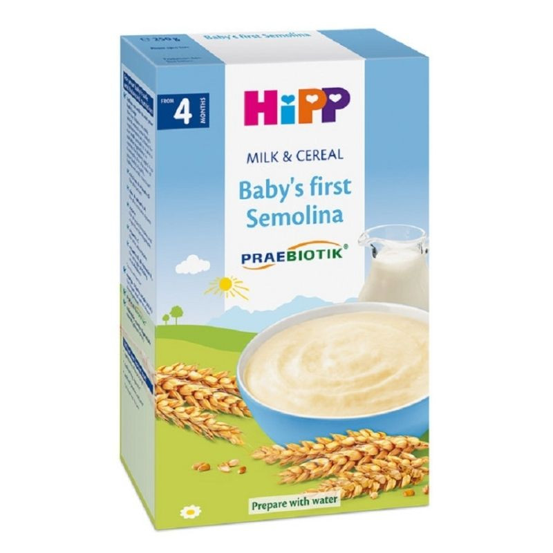 Primul gris al Copilului Lapte & Cereale, +4 luni, 250g, Hipp