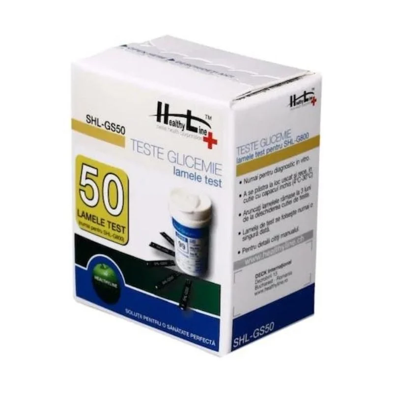 Teste Glicemie, SHL-GS50, 50 Bucati, Healthyline