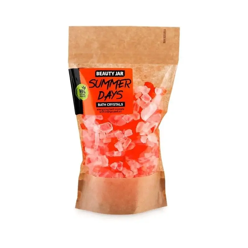 Beauty Jar Cristale de baie energizante cu ulei din coaja de portocala, Summer Days, 600 g