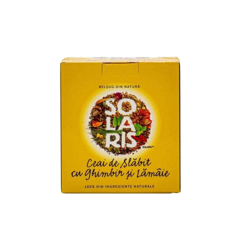 Ceai de slabit cu ghimbir si lamaie, 20 plicuri, Solaris