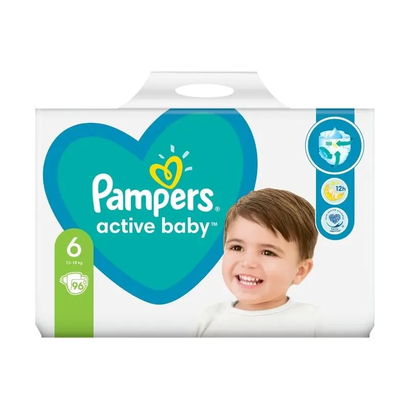 Pampers Scutece  Active Baby Marimea 6, Extra Large, 96 bucati