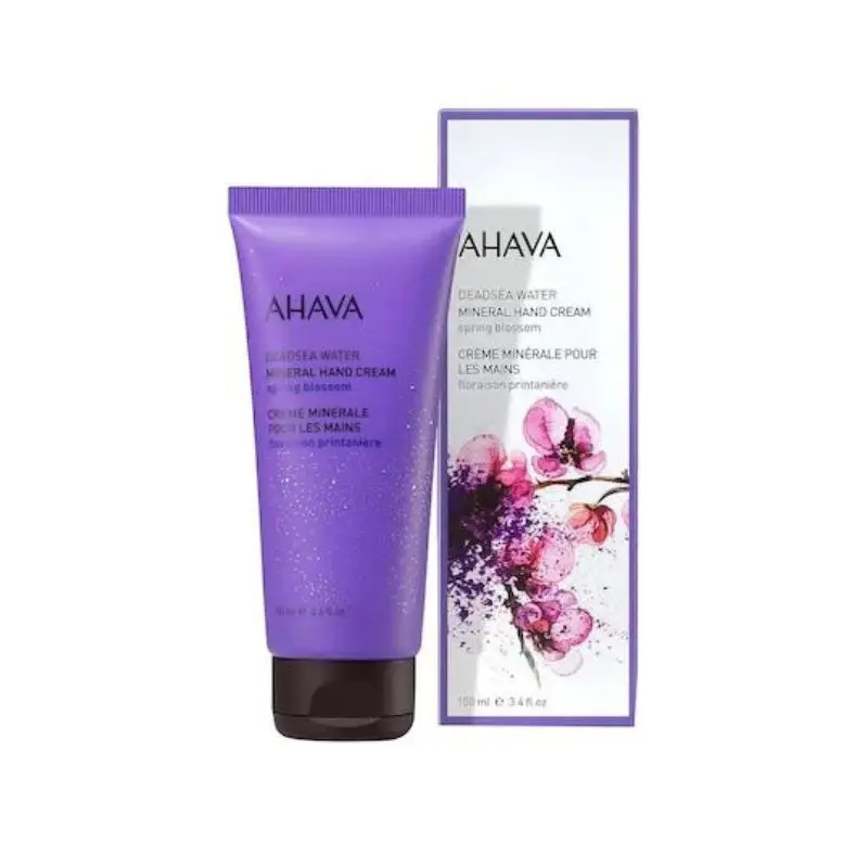 Crema de maini pe baza de minerale Spring Blossom Deadsea Water, 100 ml, Ahava