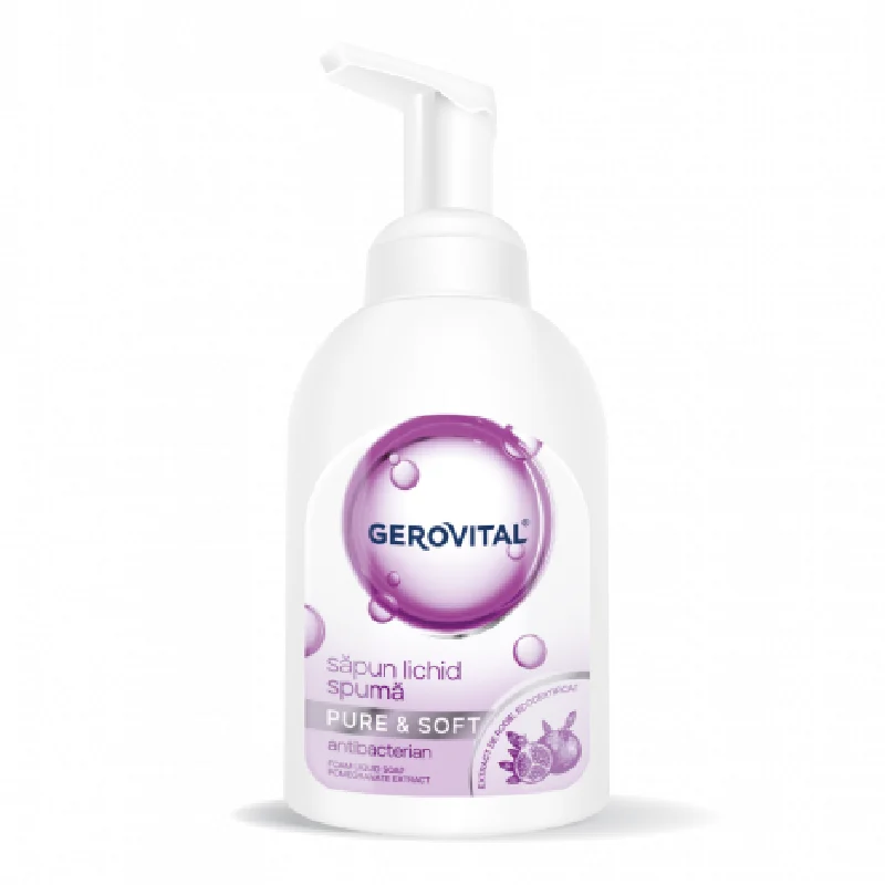 Sapun lichid spuma, Pure&Soft, 300 ml, Gerovital