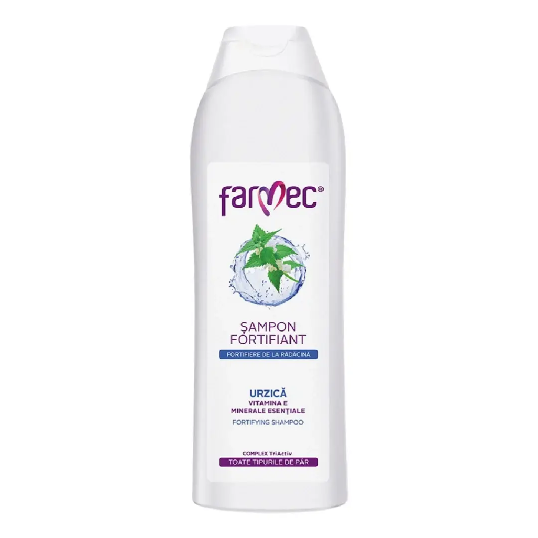 Sampon fortifiant cu Urzica si Vitamina E, 400 ml, Farmec