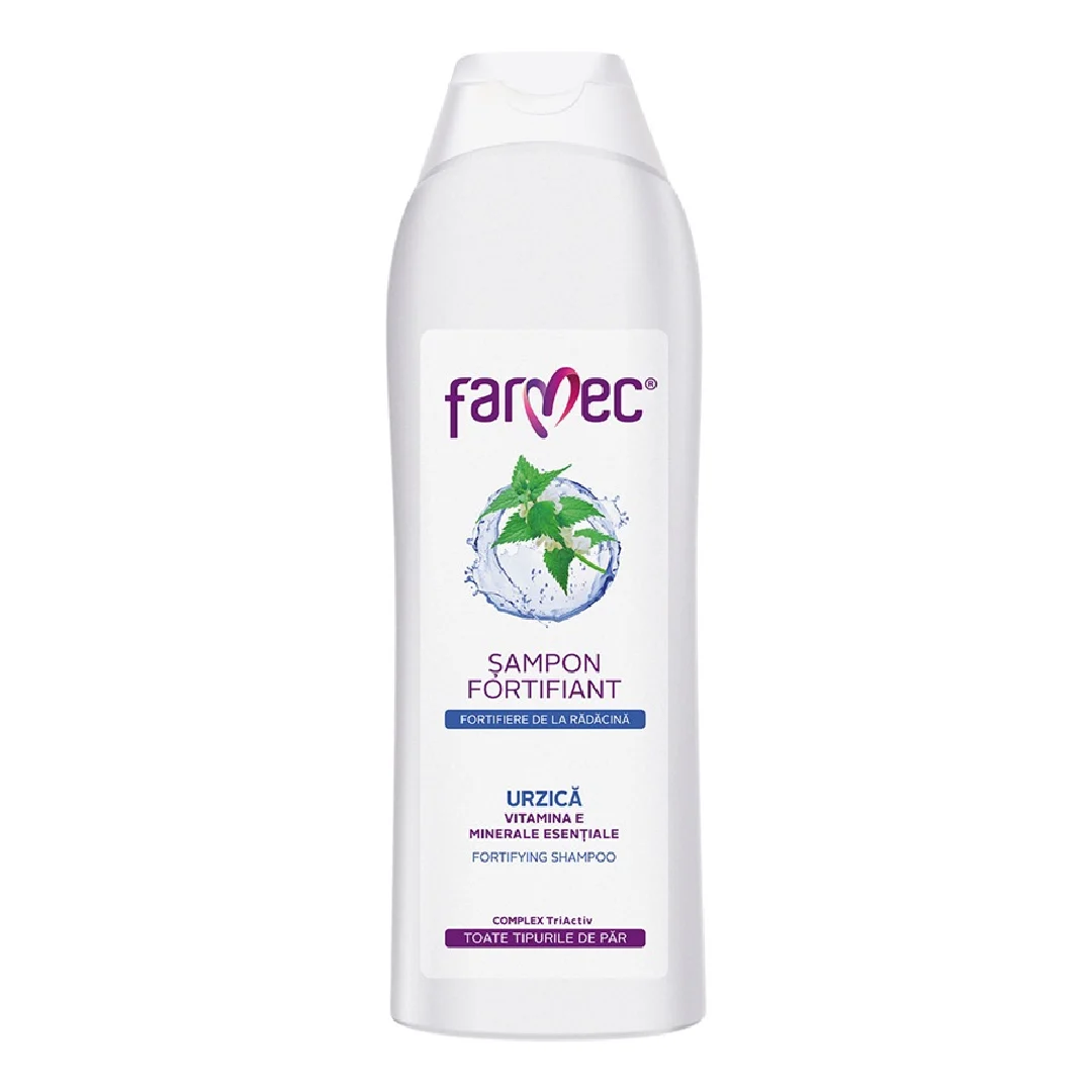 Sampon fortifiant cu Urzica si Vitamina E, 400 ml, Farmec