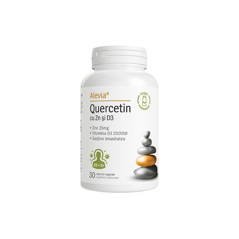 Alevia Quercetin cu Zn si D3, 30 capsule