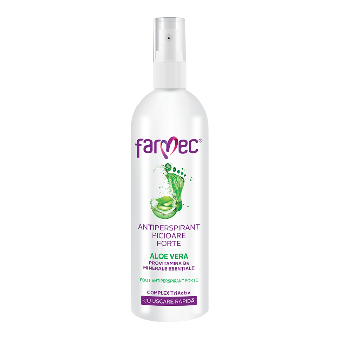Antiperspirant picioare Forte cu Aloe Vera, 200 ml, Farmec