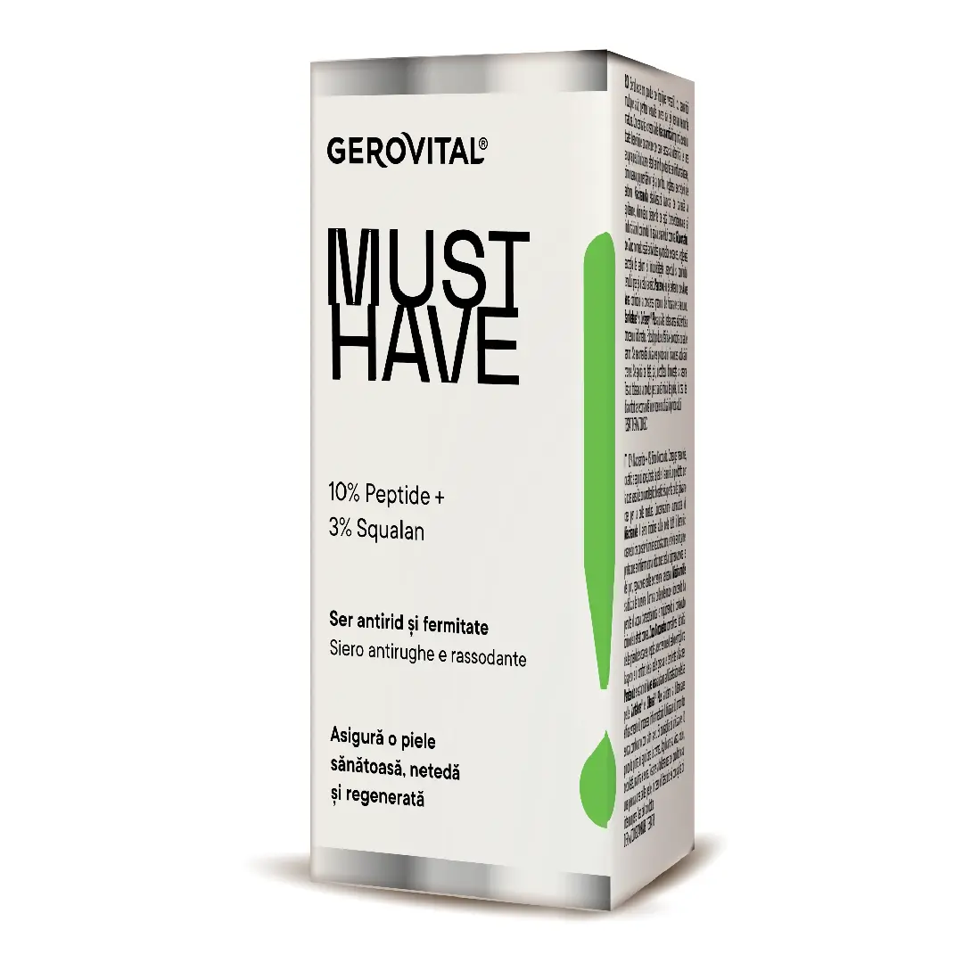 Ser antirid si fermitate 10% Peptide Must Have, 30 ml, Gerovital Must Have